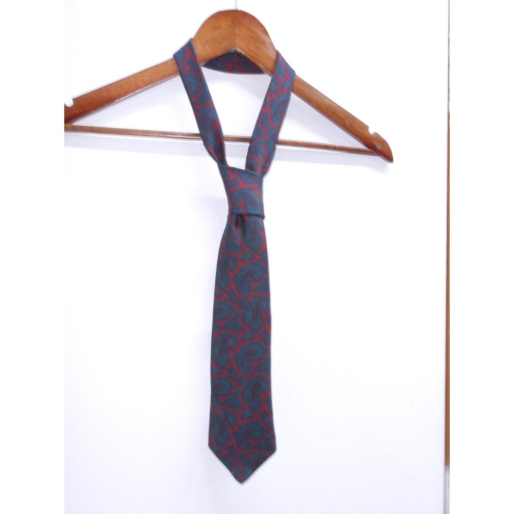 Oakton Ltd Paisley Silk Tie Made in USA Fabric‎ from Italy /#1323